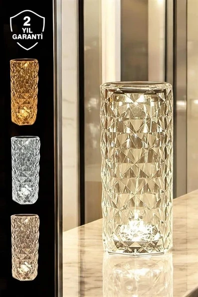 Dokunmatik Kristal Gece Lambası Hediyelik - Resim 2