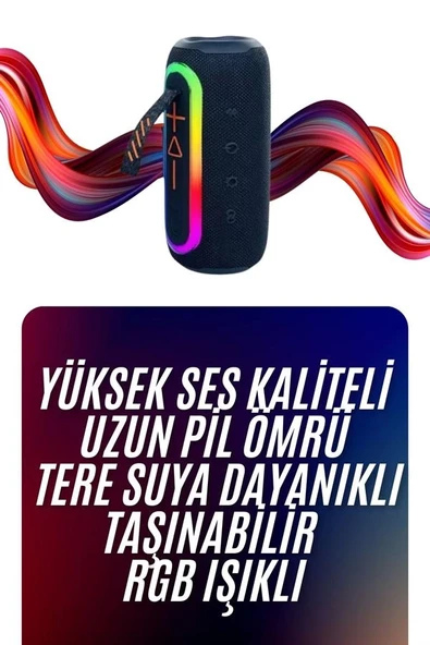 Bluetooth Hoparlör Uzun Pil Ömrü Taşınabilir Yüksek Ses Kaliteli ürün görseli 1