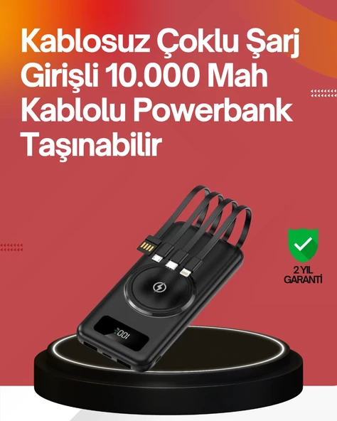 22.5W Hızlı + 15W Kablosuz Şarj – Akıllı Powerbank ile Her An Enerji ürün görseli 1