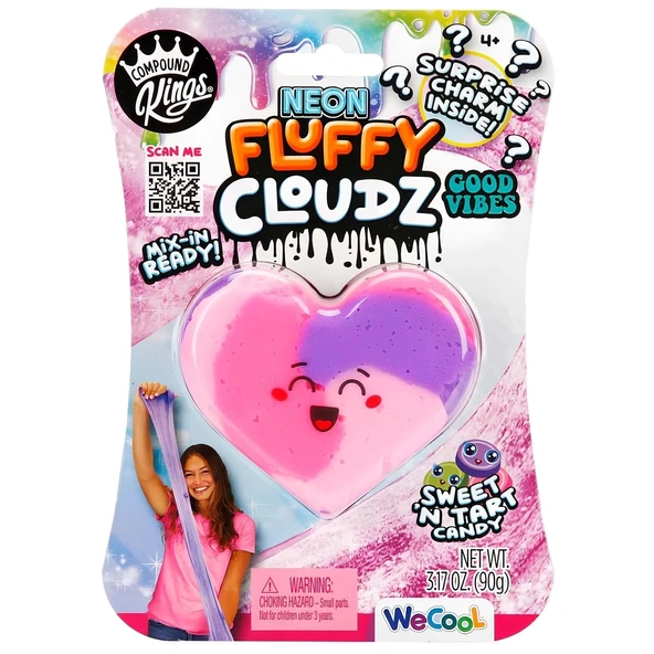 Eco Lounge Neon Fluffy Cloudz Kalp Slime 11312 ürün görseli 1