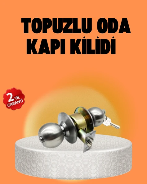 Mat Renk Topuzlu Kapı Kilidi – Giriş Tipi ürün görseli 1