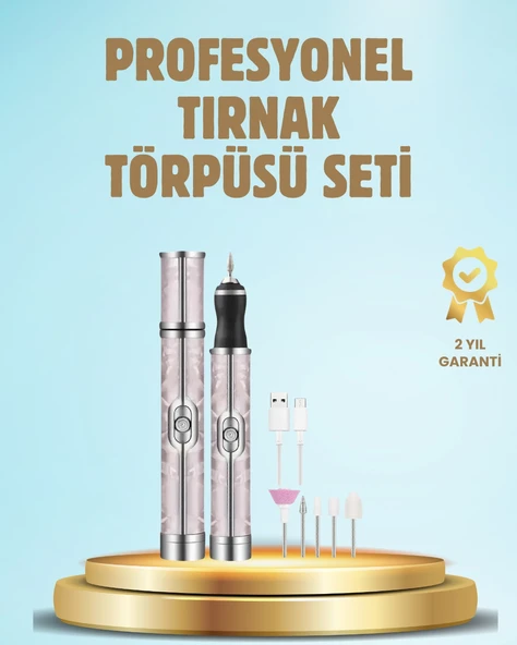 Elektrikli Tırnak Törpüsü Ayarlanabilir Hızlı Manikür Pedikür Cihazı ürün görseli 1