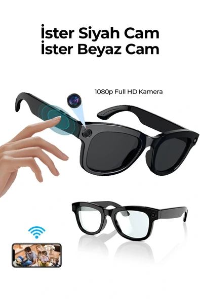 Pro Max Akıllı Gözlük Kameralı Yapay zeka,Müzik dinleme,telefon ile konuşma bluetooth ürün görseli 1
