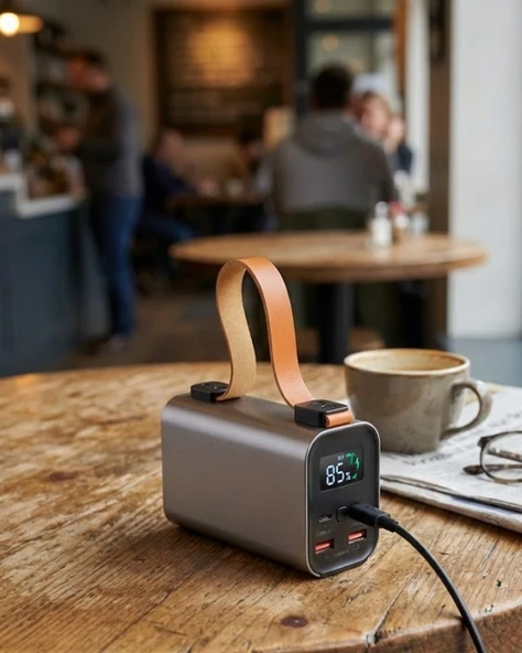 50000mAh Süper Fast Charge LED Işıklı Taşınabilir Power Bank ürün görseli 1