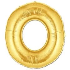 O Harf Folyo Balon Altın Renk  40 inç ürün görseli 1