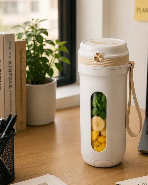 Spor ve Seyahat İçin Taşınabilir Smoothie Blender USB Şarj Destekli ürün görseli 1