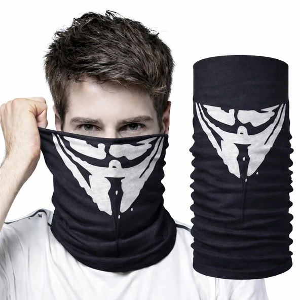 Vendetta Maskesi Desenli Baf Bandana – Çok Amaçlı Yüz Boyunluk Bandana 4 No ürün görseli 1