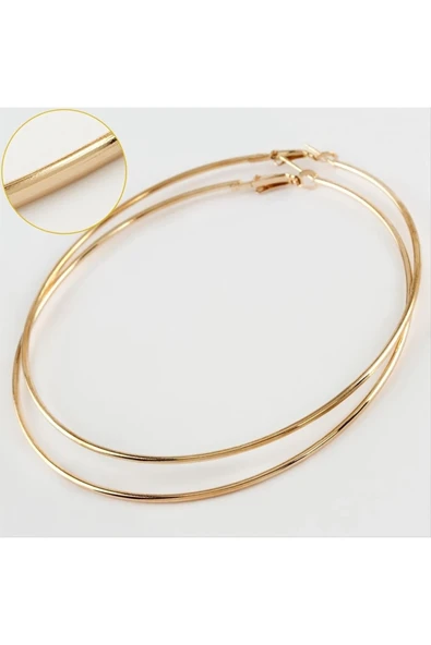 İnce Boru Metal Halka Küpe 8-9-10 cm ürün görseli 1