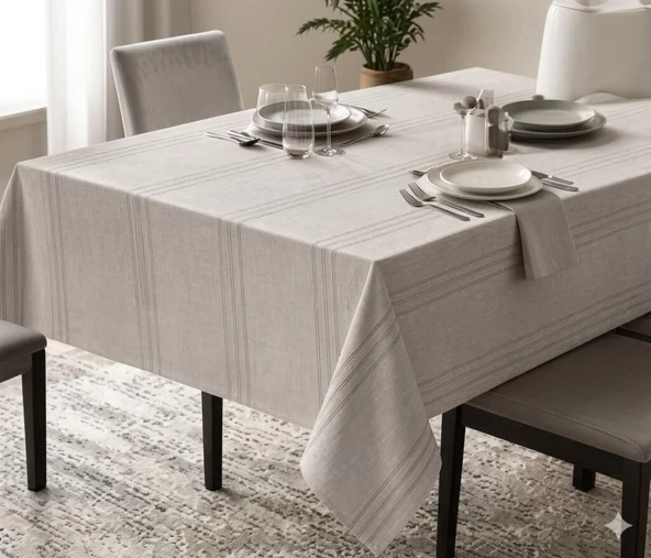 Eco Lounge Dertsiz Masa Örtüsü 160x220 Taş Rengi ürün görseli 1