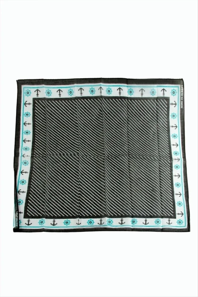 Çapa Dümen Desenli Bandana 50*50 - Resim 2