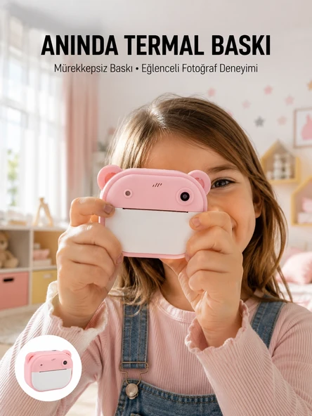 Termal Baskılı HD Şipşak Kamera 24MP Çift Lensli 32GB Hafızalı ürün görseli 1