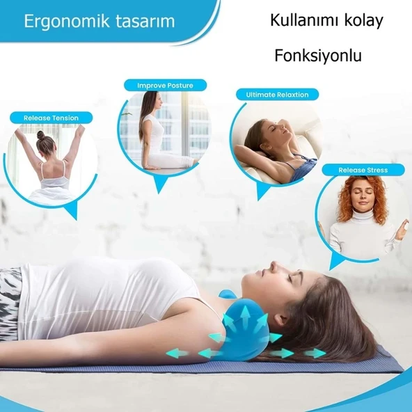 Ergonomik Boyun Masaj Yastığı – Servikal Traksiyon Destekli, Omurilik Ortopedik Yastık ürün görseli 1