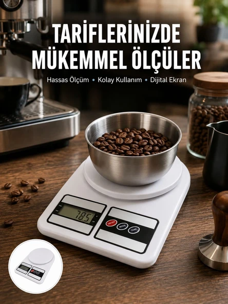 Hassas Ölçüm İçin Dijital Mutfak Tartısı – 10 Kg Kapasiteli Yeni Nesil ürün görseli 1