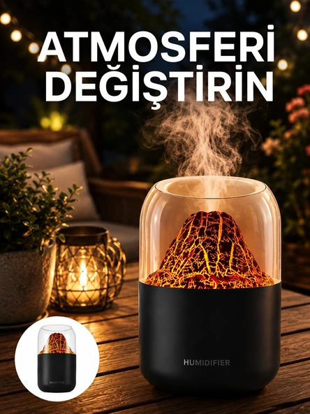 Alev Efektli Ultrasonik Difüzör – Sessiz Çalışma Yeni Nesil ürün görseli 1
