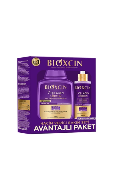 Bioxcin Collagen + Biotin Avantaj Paketi - Şampuan 300 ml + Serum 100 ml ürün görseli 1