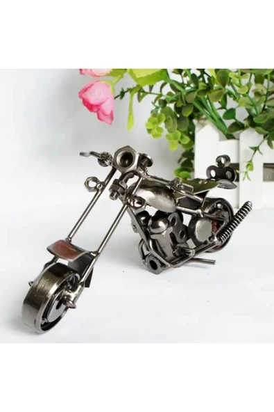 Wolawood El Yapımı Metal Dekoratif Motosiklet Retro Vintage Antik Model Masaüstü Aksesuar Koleksyon Hediyelik ürün görseli 1