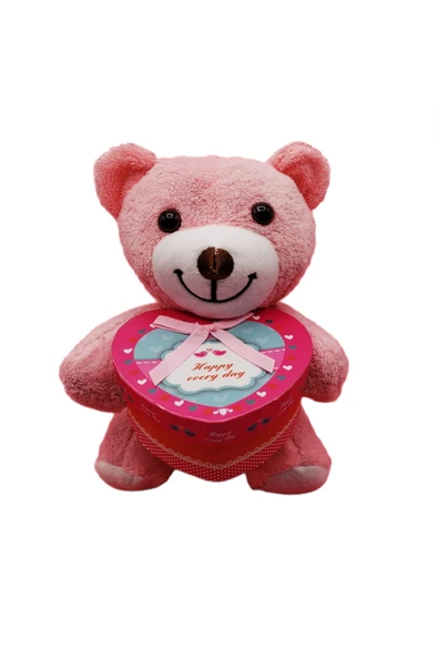 Sarego Kalp Kutu Peluş Ayıcık Tatlı Şirin Romantik Aşk Paketi Sürpriz Yumoş Sevgi Kutusu Özel Gün Hediyesi ürün görseli 1