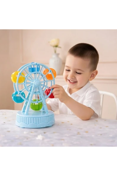Wolawood Nostaljik Dönme Dolap Ferris Wheel Müzik Kutusu Şık Zarif Kurmalı Lüx Dekoratif Set Çocuklara Hediye ürün görseli 1