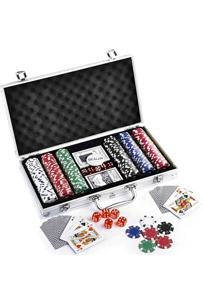 Wolawood Profesyonel Premium Üretim 300 Çipli Metal Çantalı Poker Seti Özel Texas Hold'em Casino Oyun Takımı ürün görseli 1