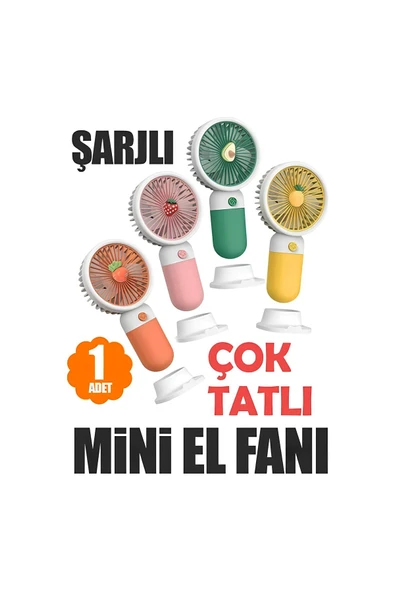 Wolawood Şarjlı Mini El Fanı – Taşınabilir Usb’li Portatif Masaüstü ve El Tipi Kişisel Vantilatör ürün görseli 1