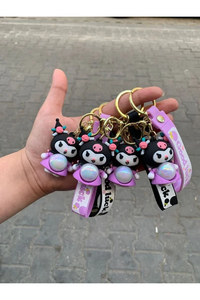 Wolawood Işıklı Anahtarlık Sevimli Maskot 3D Figürlü Şirin Çanta Aksesuarı Hediyelik Minik Oyuncak Anahtarlık ürün görseli 1