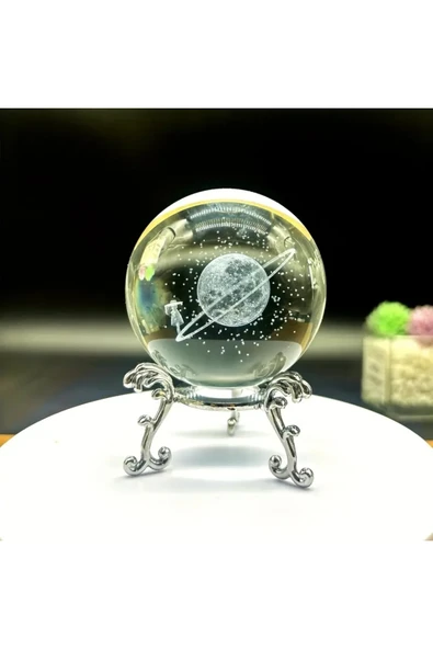 Wolawood Kristal Cam Kar Küresi Gezgin Kız Temalı 3D Metal Standlı Özel Sürpriz Hediyelik Dekoratif Lüx Takım ürün görseli 1
