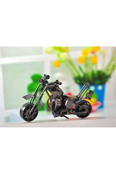 Wolawood El Yapımı Metal Motorsiklet Biblo Dekoratif Retro Masaüstü Motor Aksesuarı Hediyelik Koleksiyon ürün görseli 1