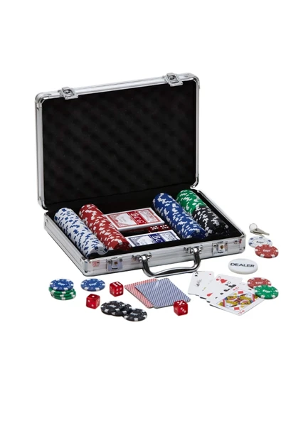 Wolawood Profesyonel Elite 200 Çipli Metal Çantalı Poker Seti Özel Texas Hold'em Casino Vıp Oyunu Takımı ürün görseli 1