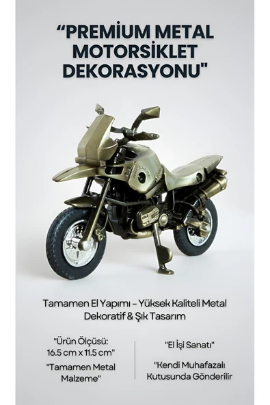 Wolawood Antika Esintili Metal Sanatı: Özel İnce El İşçiliği~Klasik Macera Motosikleti Modeli & Dekoratif Full Ağır Metal Alaşım Hediyelik Biblo Motor ürün görseli 1