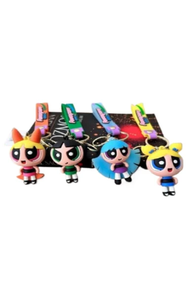 Sarego Powerpuff Serisi Figürlü Anahtarlık 4'lü Set ürün görseli 1