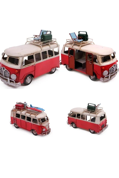Wolawood Nostaljik Vosvos Minibüs Özel Metal Üretim El Yapımı Vintage Antika Tarzı Retro Dekoratif Hediyelik ürün görseli 1