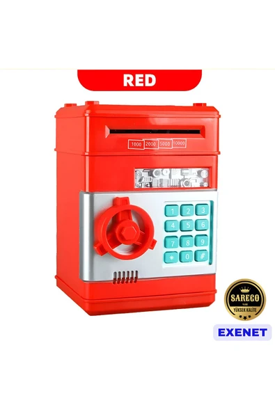 EXENET Şifreli ATM Kumbara Elektronik Para Kasası Çocuklara Güvenli Eğitici Oyuncak Bankamatik Özel Hediye ürün görseli 1
