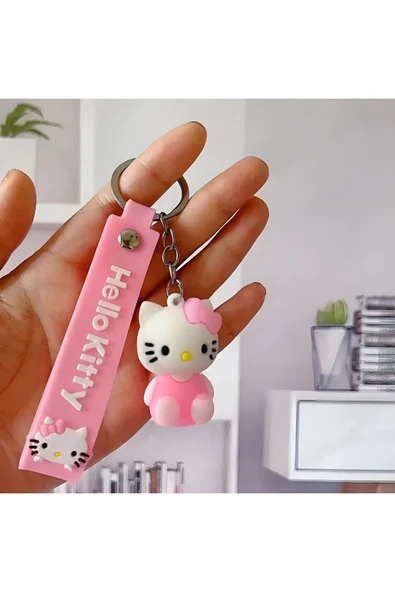 EXENET Hello Kitty Figürleri Tatlı Kedicik Konsept Aksesuar Anahtarlık Kaliteli Modern Özel Hediyelik Eşya ürün görseli 1