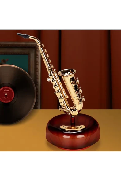 Wolawood Kurmalı Enstrüman Müzik Kutusu Nostaljik Melodili Dekoratif Hediyelik Özel Tasarım Klasik Koleksiyon ürün görseli 1