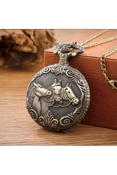 Wolawood Nostaljik Köstekli Saat Vintage, Antika Tarz Şık Cep Saati Özel Seri Vıp Tasarım Retro Hediyelik ürün görseli 1