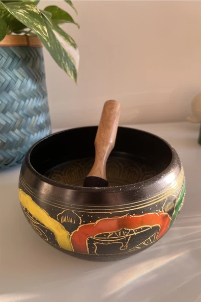 Miamantra 7 Çakra Renkli Tibet Ses Çanağı- 16 Cm Çap ürün görseli 1