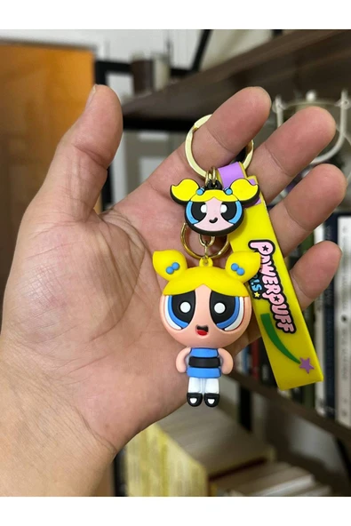 NİNOVA AKSESUAR Powerpuff Girls Karakter Anahtarlık ve Çanta Süsü (Bubbles) ürün görseli 1