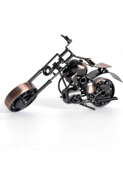 EXENET El Yapımı Dekoratif Metal Motorsiklet Vintage Koleksiyon Motor Masaüstü Aksesuar Özel Hediyelik Eşya ürün görseli 1
