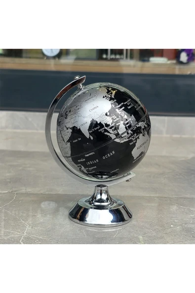 Store Metal Ayaklı Dekoratif Dünya Küresi 16 Cm Masaüstü Ofis Dünya Haritası ürün görseli 1