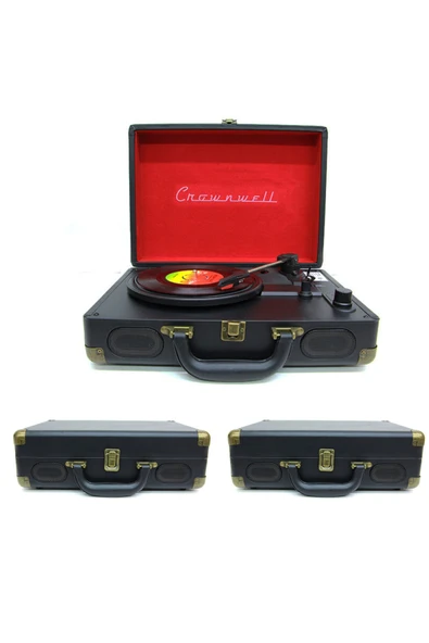 Wolawood Ahşap Nostaljik Pikap Bluetooth & Hoparlörlü Gramofon 33/45/78 Devir Taş ve Plastik Plak Müzik Çalar ürün görseli 1