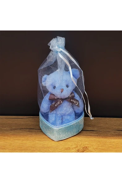 Wolawood Kalpli Hediye Kesesi İçinde Mini Peluş Ayıcık Anahtarlık Yumoş Çanta Aksesuarı Sürpriz Hediyelik ürün görseli 1