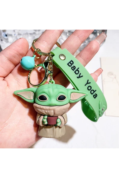 Wolawood Baby Yoda Anahtarlık Grogu Yıldız Savaşları Tema Simego Sevimli Aksesuar Hediyelik Çanta Araba Süsü ürün görseli 1