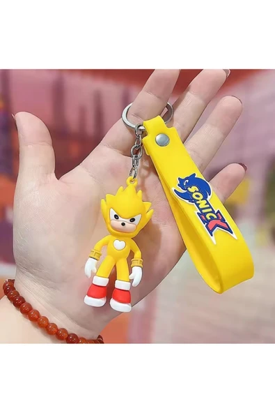EXENET Kirpi Sonic Anahtarlık 3D Tasarım Hediyelik Şirin Aksesuar Trend Çanta Süsü Koleksiyonluk Özel Ürün ürün görseli 1