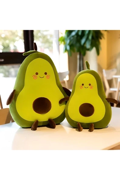Sarego Avokado Peluş Yastık 2'li Set Büyük Küçük Boy Mutlu Meyve Ikili Paket Yumuşacık Hediye Takımı Seti ürün görseli 1