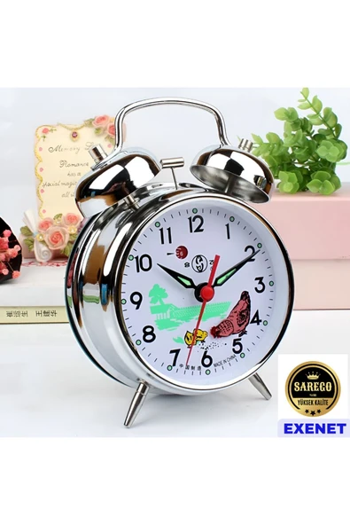 EXENET Nostaljik Tavuklu Kurmalı Masa Saati Retro Ev Ofis Dekoru Premium Kalite Özel Hediyelik Koleksiyon ürün görseli 1