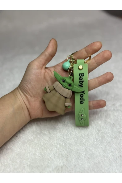 MODAACCESORİES Baby Yoda Üç Boyutlu Büyük Boy Silikon Anahtarlık ürün görseli 1