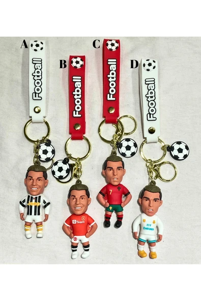 Wolawood Profesyonel Sporcu 3D Figürlü Anahtarlık Efsane Yıldız Futbolcu Biblo Özel Hediyelik Aksesuar 1 Adet ürün görseli 1