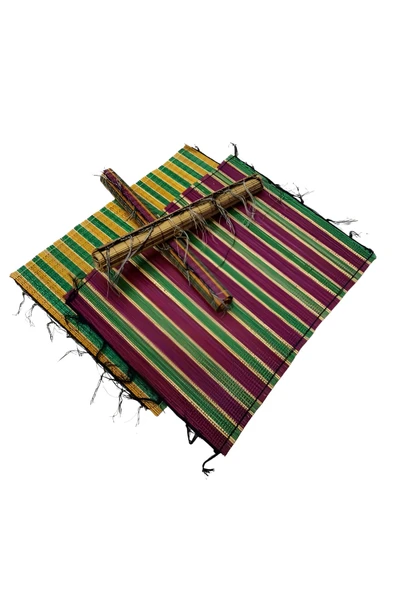 Wolawood El Yapımı Bambu Üretim Amerikan Servis Sunum Örtüsü Yemek Piknik Dekor Outdoor İçin 1 Adet 46x36 Cm ürün görseli 1