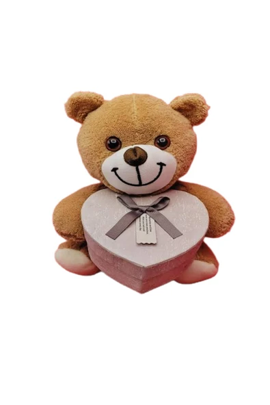 Sarego Kalp Kutu Peluş Ayıcık Tatlı Şirin Romantik Aşk Paketi Sürpriz Yumoş Sevgi Kutusu Özel Gün Hediyesi ürün görseli 1