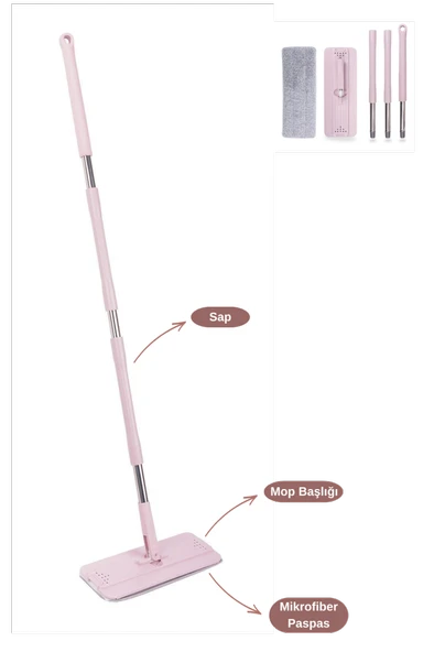 Tablet Mop Sap Seti F401, Mikrofiber Islak Kuru Zemin Yüzey Temizleyici (Flora Tablet Setiyle Uyumlu) ürün görseli 1
